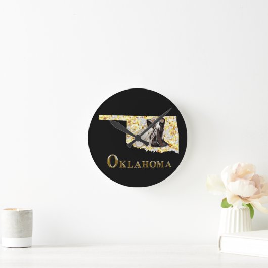HORLOGE RONDE OKLAHOMA RÊVE ! (Maison)