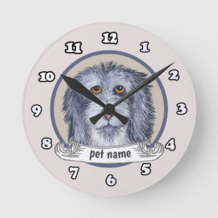 Horloge Ronde Old English Sheepdog