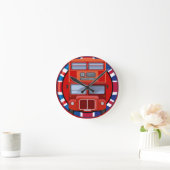 Horloge Ronde Old London Red Double Decker (Maison)