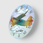 Horloge Ronde Old Rainbow Plane (Angle)