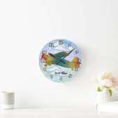 Horloge Ronde Old Rainbow Plane (Maison)