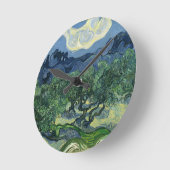 Horloge Ronde Olive Trees par Van Gogh (Angle)