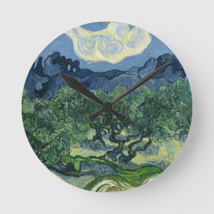 Horloge Ronde Olive Trees par Van Gogh