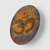 Horloge Ronde om aum symbol Wall Clock (Angle)