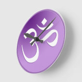 Horloge Ronde Om Symbole Massage Room Clocks (Angle)