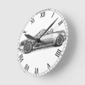 Horloge Ronde Ombre argentée MX5 (Angle)