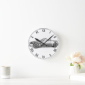 Horloge Ronde Ombre argentée MX5 (Maison)