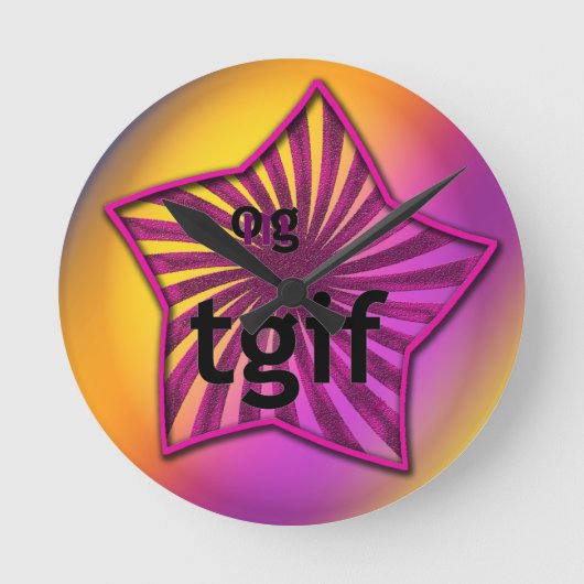 Horloge Ronde OMG ! tgif (Recto)