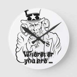 Horloge Ronde Oncle Sam