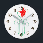 Horloge Ronde One ELEGANT Flower Show<br><div class="desc">Style : Round It's time to show off your favorite art, tableaux, et text with a custom round wall clock from Zazzle. Featured in two sizes, this wall clock is vibrantly printed with AcryliPrint® HD process to ensure the highest quality display of any content. Order this custom round wall clock...</div>