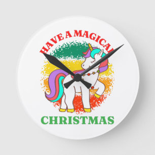 Horloge Ronde ont un noël magique