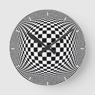 Horloge Ronde Op Art