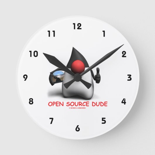 Horloge Ronde Open Source Dude (Software Developer Duke) (Recto)
