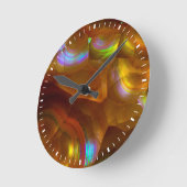 Horloge Ronde Opéra d'incendie orange d'Iridescente (Angle)