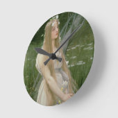 Horloge Ronde Ophélie (huile sur toile) (Angle)