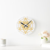 Horloge Ronde Or de cube en Metatron (Maison)