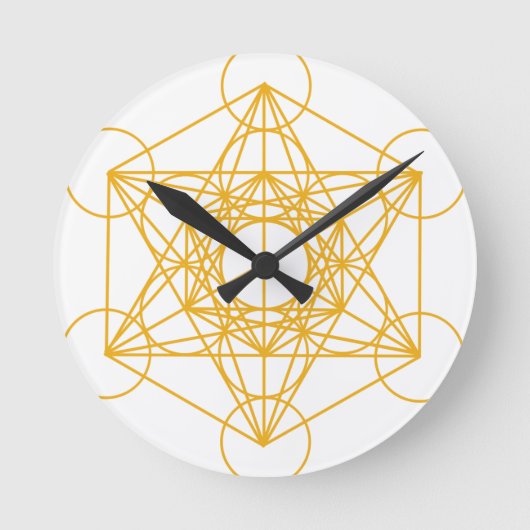 Horloge Ronde Or de cube en Metatron (Recto)
