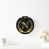 Horloge Ronde Or Fleur De Lis (Maison)
