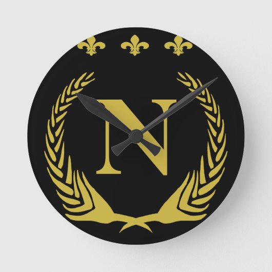 Horloge Ronde Or Fleur De Lis (Recto)