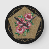 Horloge Ronde Or Hibiscus (Recto)