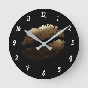 Horloge Ronde Or Lèvres brillantes Lipstick Kiss Glamor Glam Chi