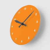 Horloge Ronde Orange (Angle)