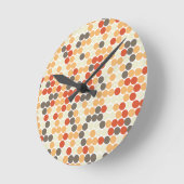 Horloge Ronde Orange dots (Angle)