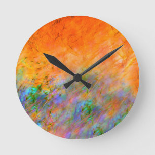 Horloge Ronde Orange Dream
