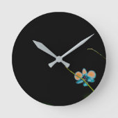 Horloge Ronde Orange Orchid Wall Clock (Recto)