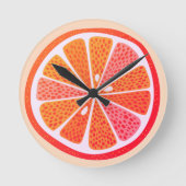 Horloge Ronde Orange sanguine Fun (Recto)