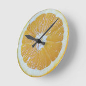 Horloge Ronde Orange Slice (Angle)