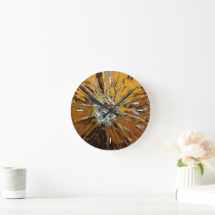 HORLOGE RONDE ORANGES