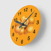 Horloge Ronde Oranges (Angle)