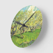 Horloge Ronde Orchard à Blossom par Vincent van Gogh (Angle)