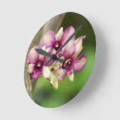 Horloge Ronde Orchid Delight (Angle)