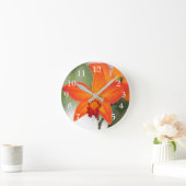 Horloge Ronde Orchidées tropicales (Maison)