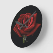 Horloge Ronde oreiller rouge (Angle)