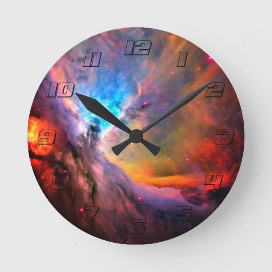 Horloge Ronde Orion Nebula Space Galaxy contraste élevé (Recto)