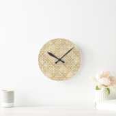Horloge Ronde Orné Doré (Maison)