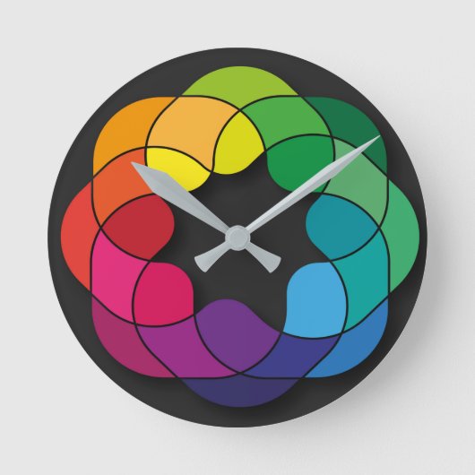 Horloge Ronde ornement multicolore (Recto)