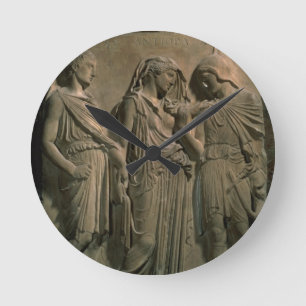 Horloge Ronde Orphée, Eurydice et Hermes (marbre)