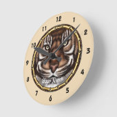 Horloge Ronde Os de Tigre  (Angle)