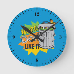 Horloge Ronde Oscar le Grouch n'aime pas