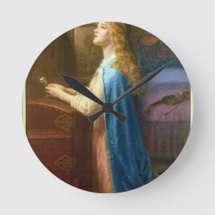 Horloge Ronde "Oubliez-moi pas" (l'huile sur la toile)
