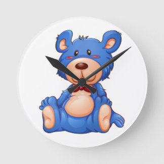 Horloge Ronde Ours bleu Teddy