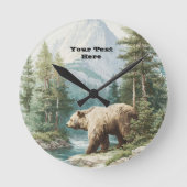 Horloge Ronde Ours Brun (Recto)