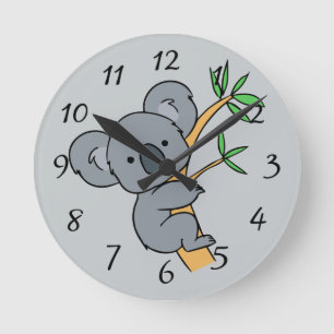 Horloge Ronde Ours de koala Animé