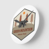 Horloge Ronde Ours forestier national de Green Mountain (Angle)