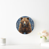 Horloge Ronde Ours grizzly (Maison)