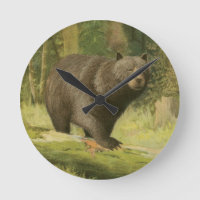 Ours noir faisant un pas sur un tronc d'arbre